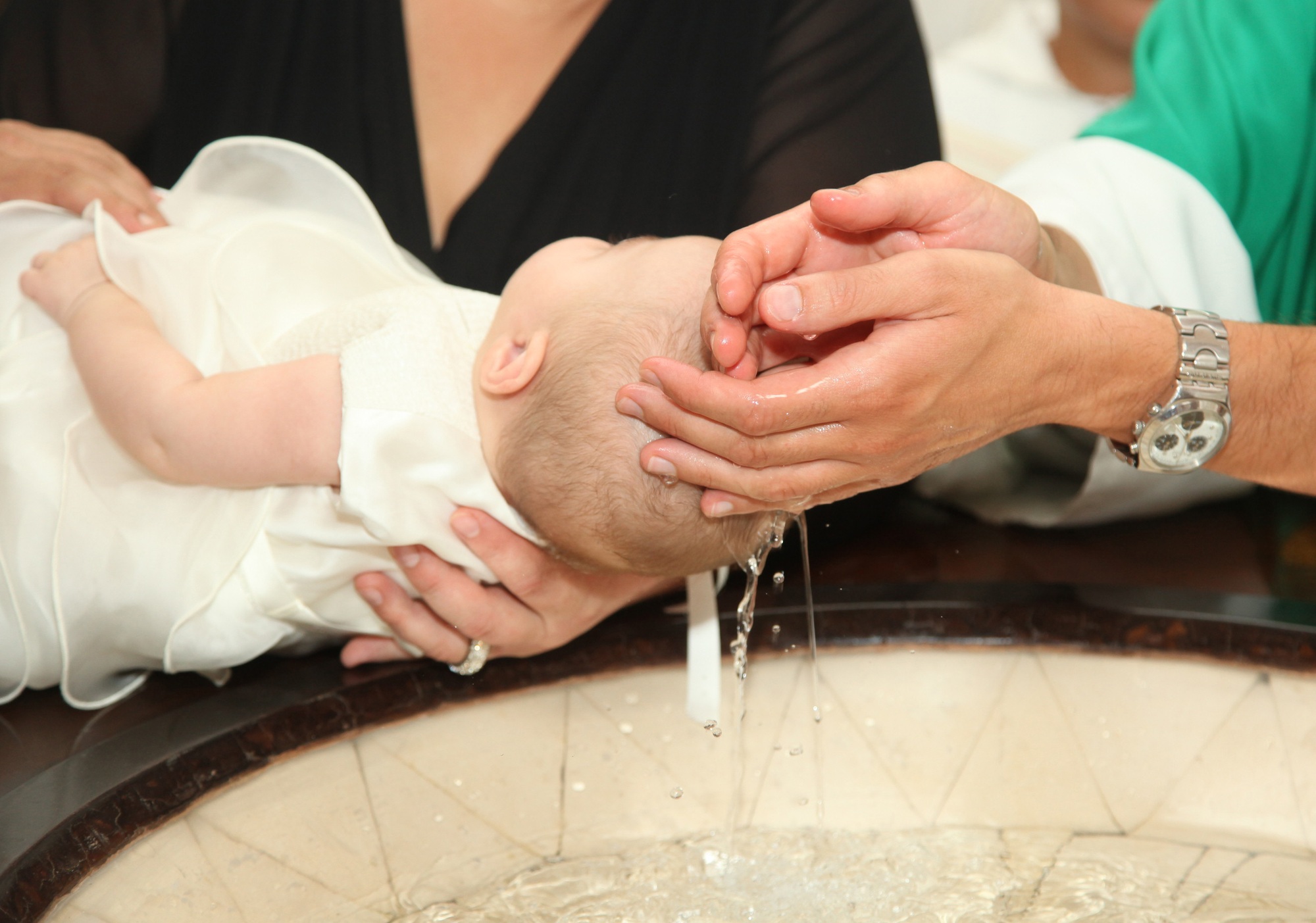 Newborn baby baptism