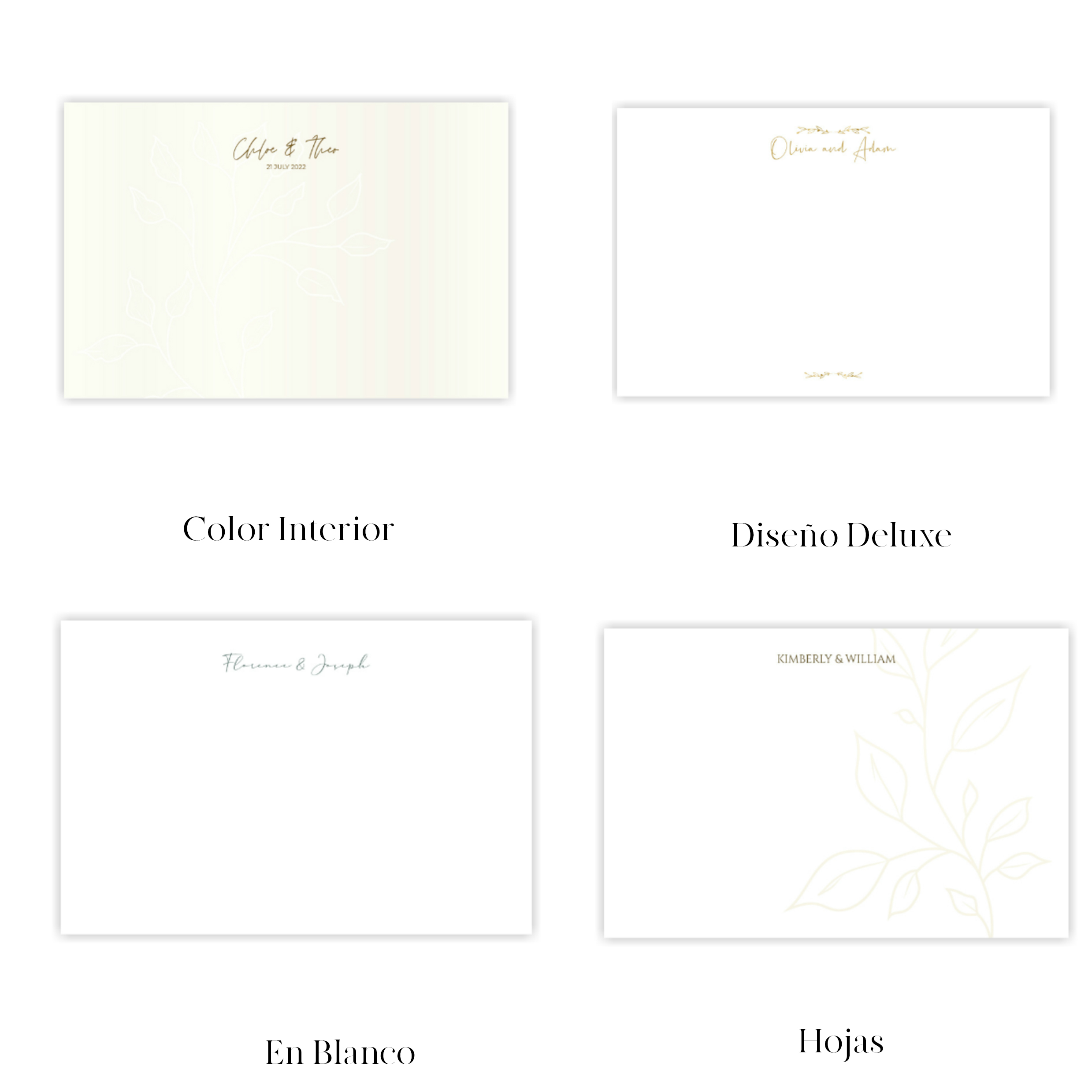 Celebra tu boda con un Libro de Firmas Personalizado, diseñado para conservar los mensajes y deseos más emotivos de tus invitados. Elige entre una portada con nombres o fotografía, distintos revestimientos en Buckram y un acabado Basic con papel True White. Un recuerdo elegante, duradero y completamente único.