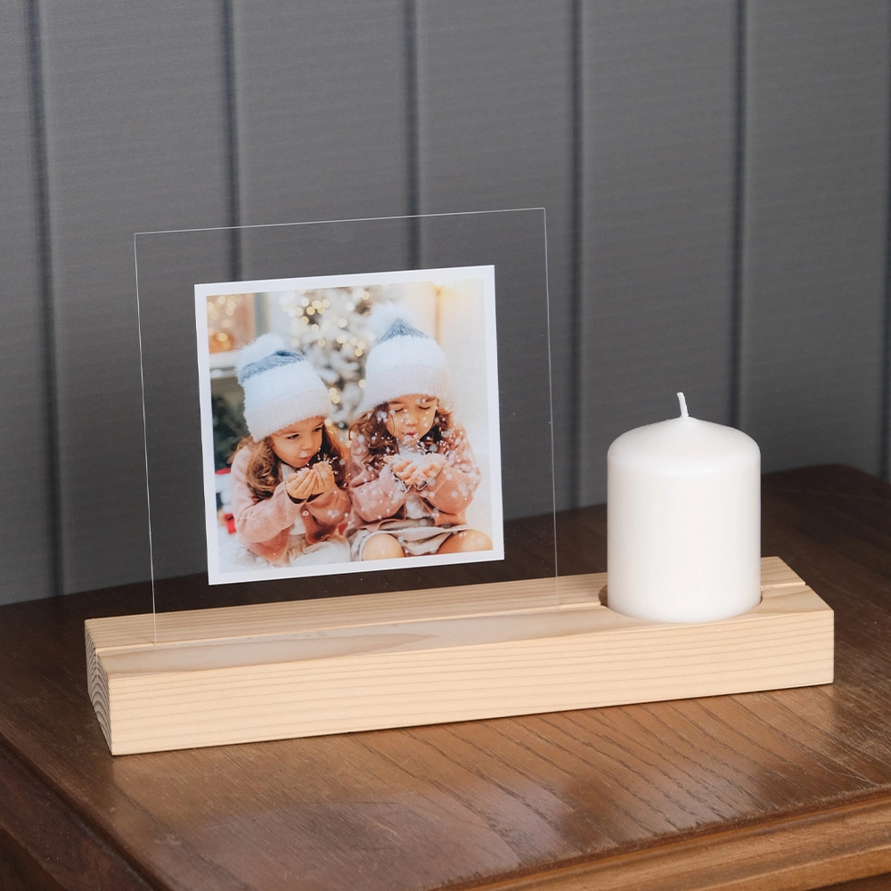 Marco de Fotos Personalizado con Vela