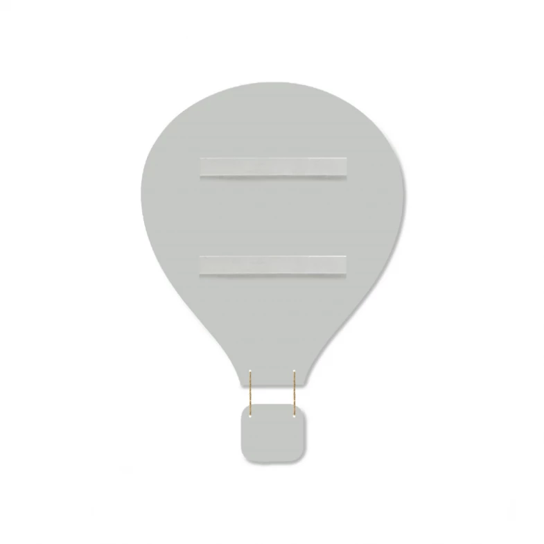 Marco personalizado en forma de globocon efecto flotante air. Elige entre PVC o madera, impresión con laminado arena. Perfecto para decorar fiestas, nurseries y como regalo de cumpleaños único.