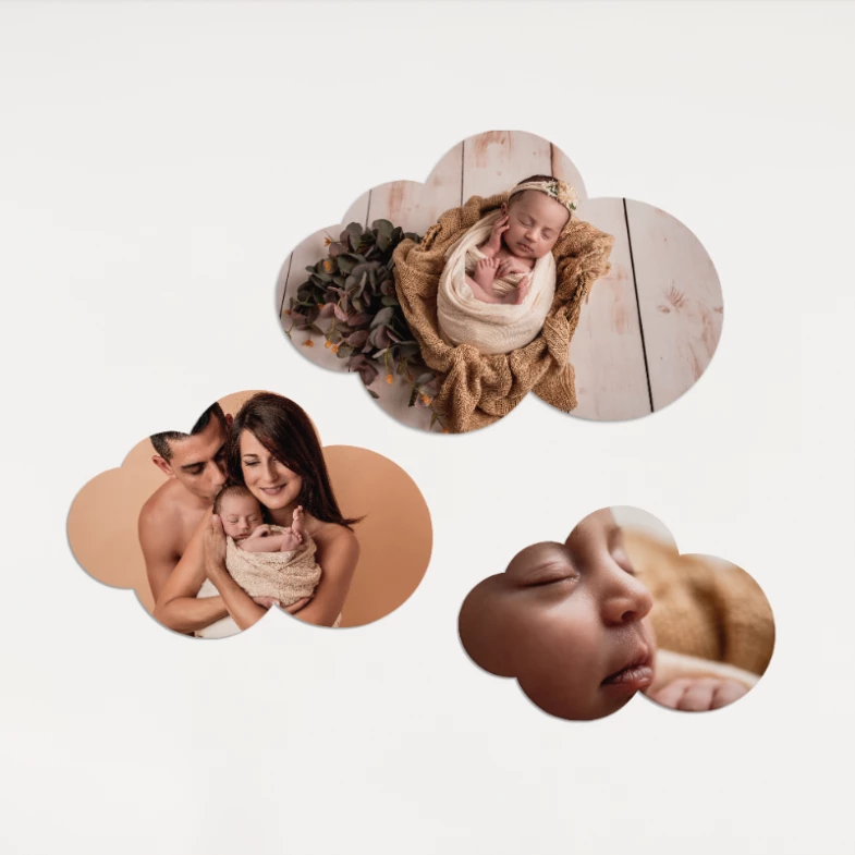 Marco Nube Flotante Personalizado para Pared | Forma de Nube en PVC o Madera - Imagen 3