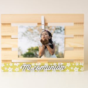 Marco para Primera Comunión en Forma de Palet | Detalle para Invitados con Foto