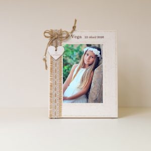 Marco para Regalo Primera Comunión Personalizado con foto | detalle de invitados de primera comunión